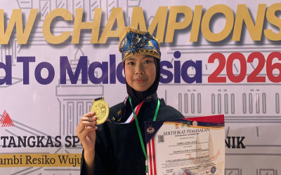Nabila, Murid MTsN 2 Kota Bandung Raih Emas Kejuaraan Nasional Pencak Silat
